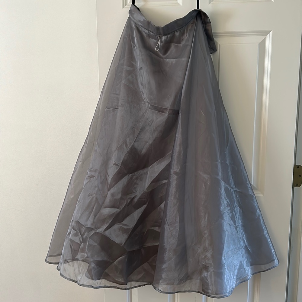 Formal ball gown skirt in silver, for the belle of the ball.
